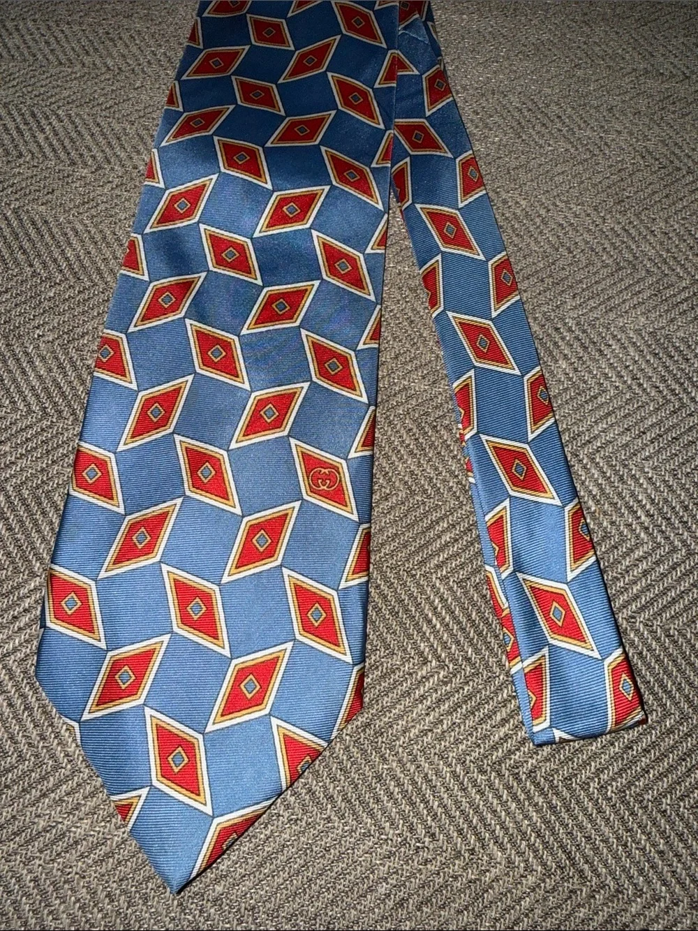 Gucci Blue 100% Silk Tie